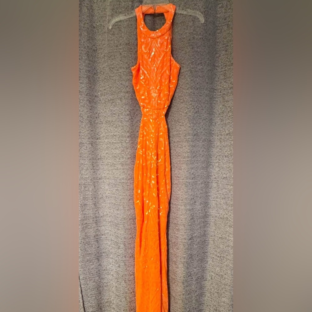 Windsor Bright Orange Sequin Dress